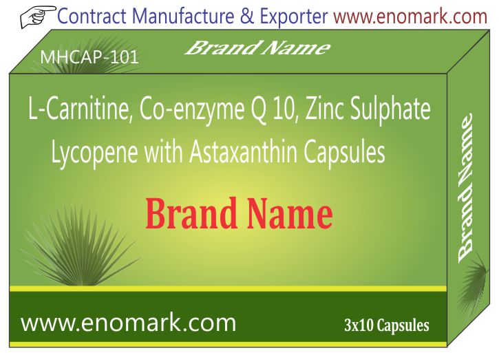 L Carnitine Co Enzyme Q 10 Zinc Sulphate Lycopene With Astaxanthin